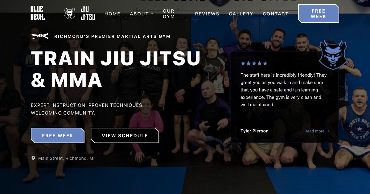 Blue Devil jiu jitsu gym photo